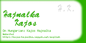 hajnalka kajos business card